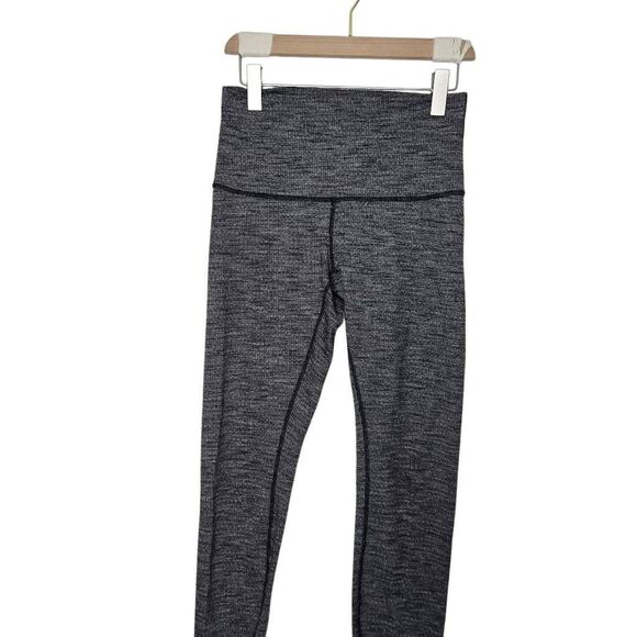 Lululemon Wunder Under Hi-Rise Leggings Size 8 Heathered Black - Picture 2 of 6